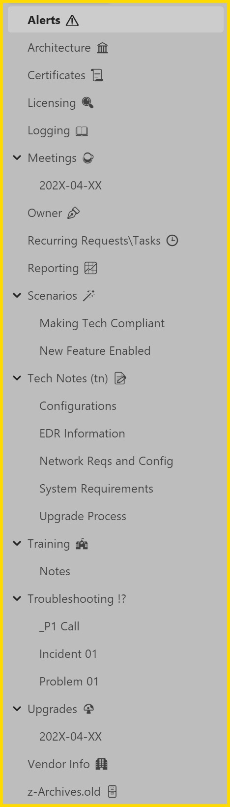Engineering OneNote Template