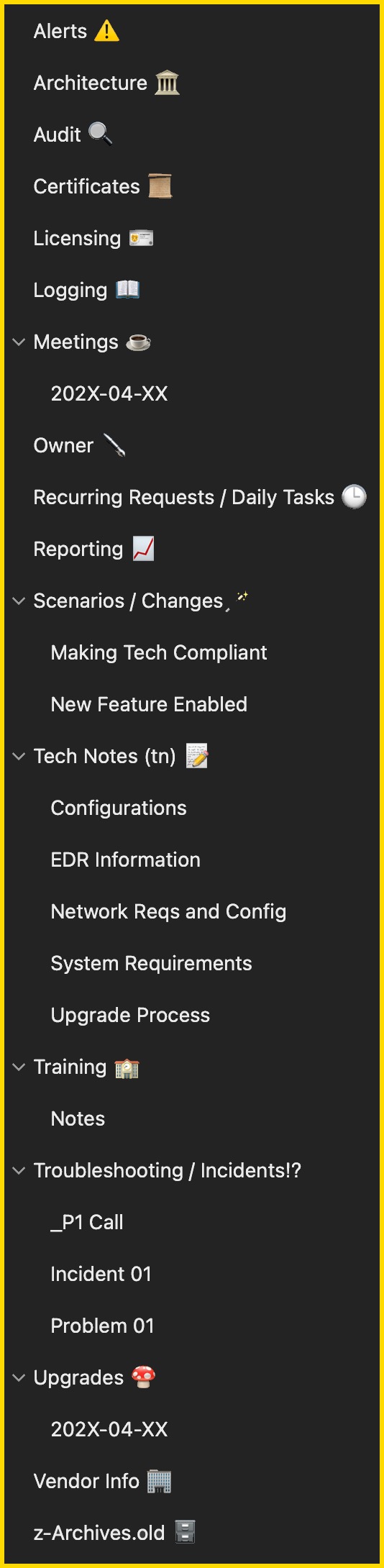 Engineering OneNote Template